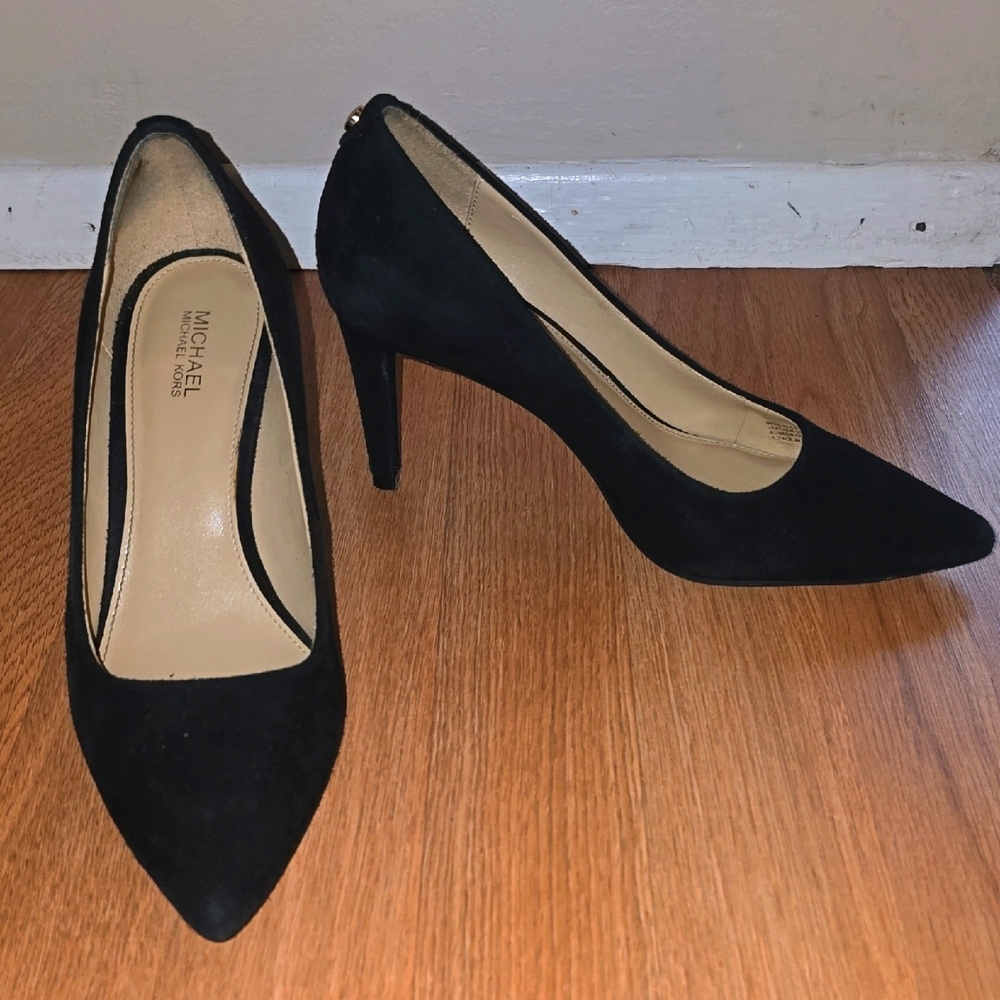 Michael Kors Black Suede Heels